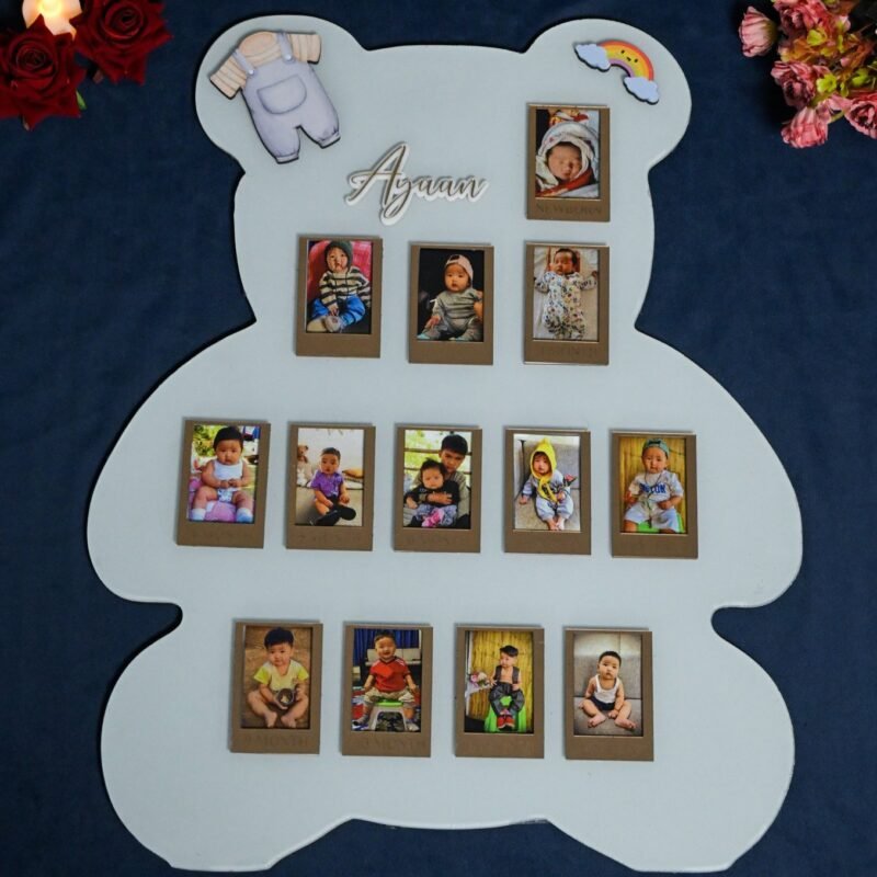 Baby Photo Board-Teddy Shape